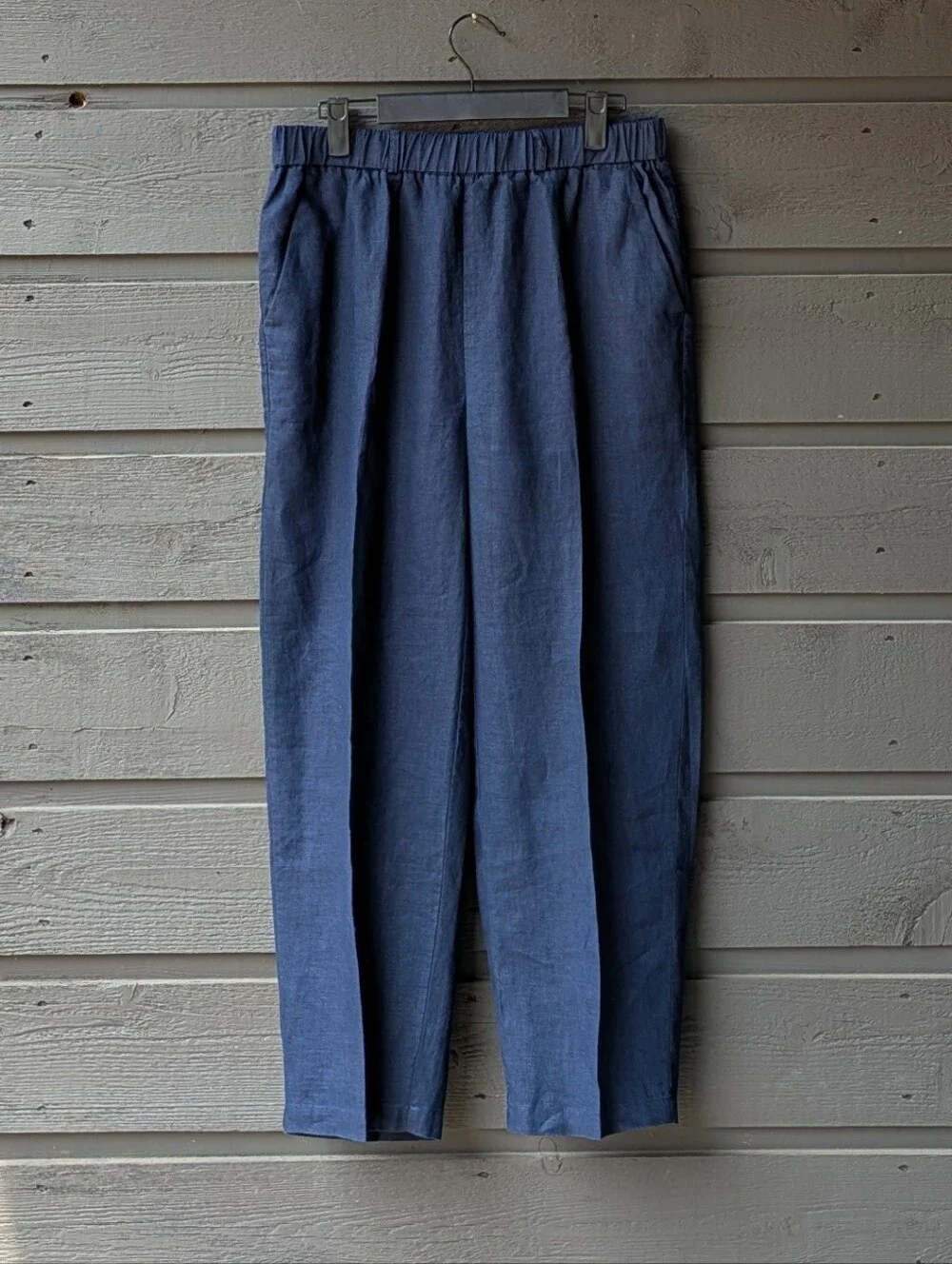 Quince 100% European Linen Pants Deep Navy Blue Size Small
